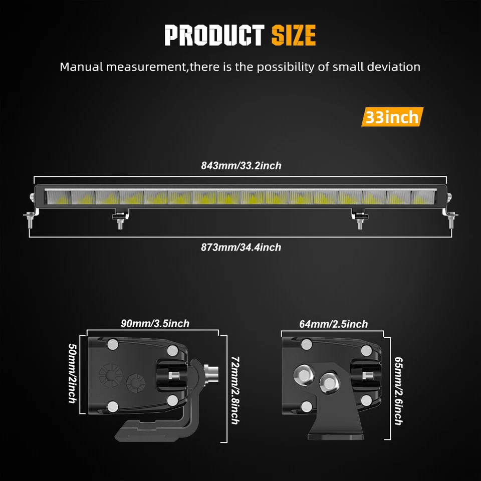 Barre Rampe LED DRL 32" 180W Fonction feu de position DRL ECE 12/24V 4x4 quads - Photo 2/4