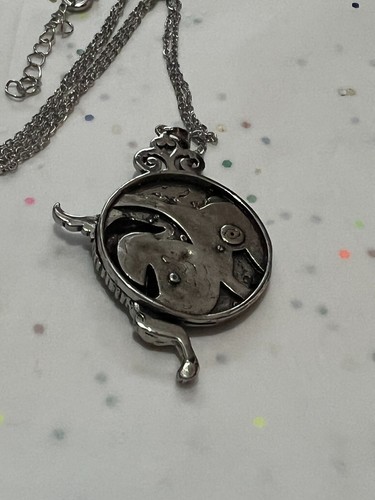 Silver Plated Steampunk BOHO Gears Dragon Necklace 1.5 Diameter - Picture 14 of 16