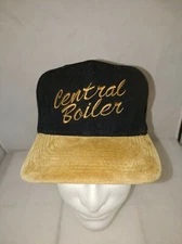 Vintage Central Boiler Black Gold Adjustable Baseball Hat Cap Otto Cap