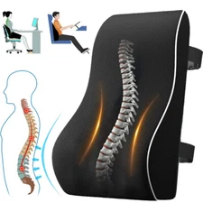 Memory Foam Lumbar Support Cushion for Home Office Car Seat Back Chair Pillow US