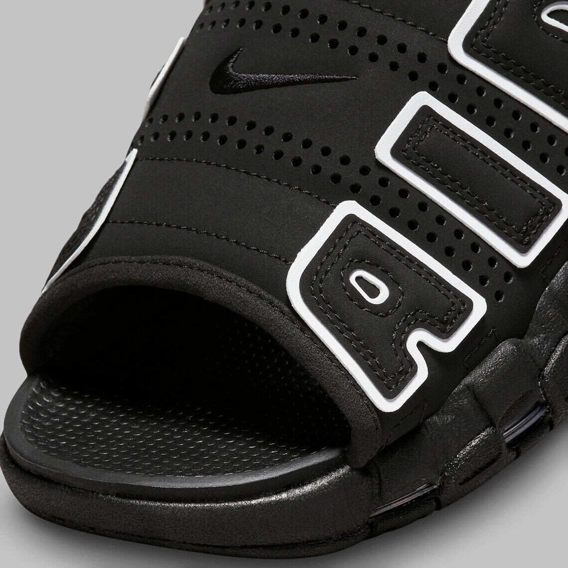 Nike Air More Uptempo Slide Black White DV2137-001 Men's