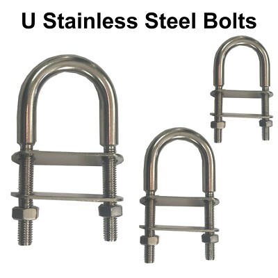 Edelstahl U Bolzenplatten und Muttern - Standard U-Bolzen in 316 Marine Qualität 