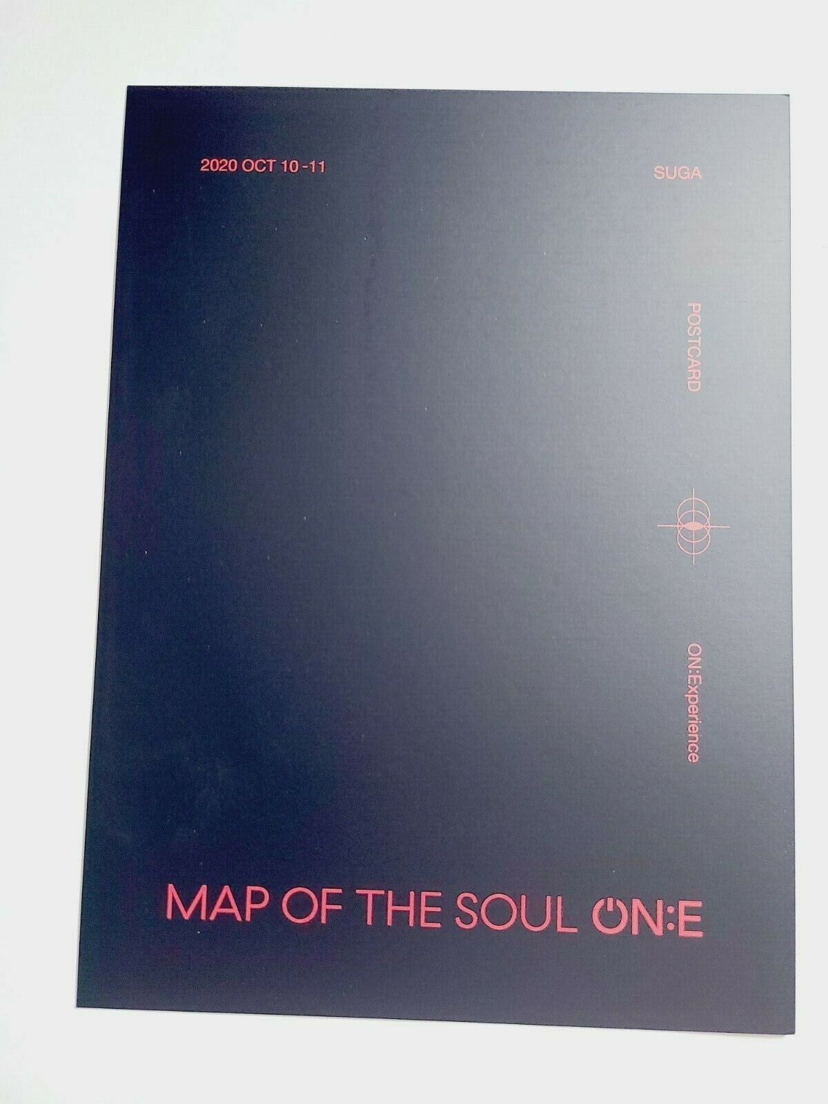 BTS SUGA Official Postcard Map Of The Soul ON:E Limited Concert DVD Genuine