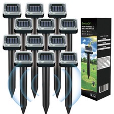 2-20pcs Ultrasonic Snake Repeller Multi Pulse Solar Powered Pest Repellent AU