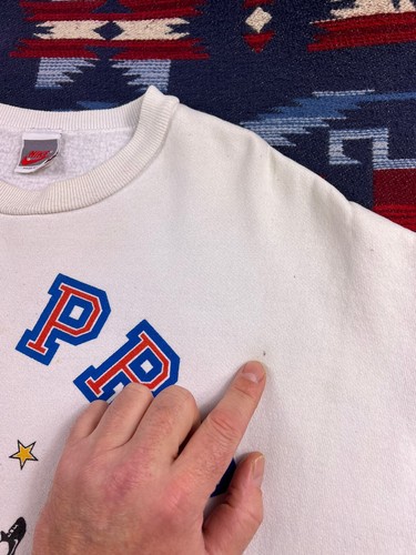 Vtg 90s Nike Football All Pro Star Team All Over Print Sweatshirt Crewneck AOP L - Picture 9 of 17