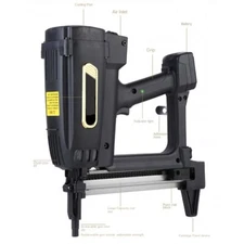 7.2V Li Battery Gas Nail Gun Steel Air Stapler Pneumatic Tool For Frame Trunking