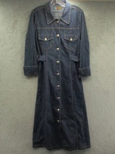 Kitsch Denim Dress Freddies Chop Shop Buttons Woman's Size M Medium