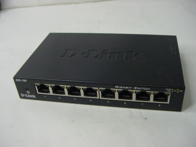 D-LINK 8 PORT GIGABIT SWITCH DGS-108 - NO POWER CORED INCLUDED