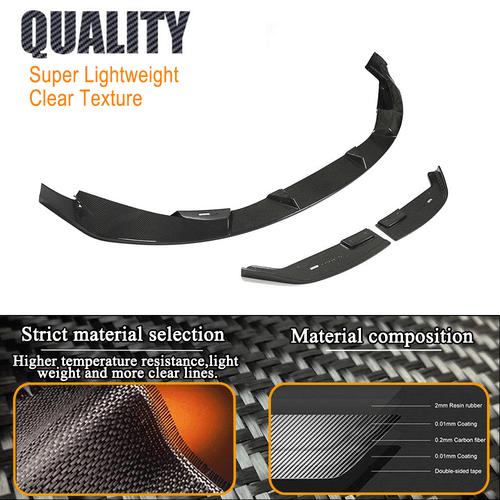 Echt Carbon Frontspoiler Frontlippe Spoilerschwert für BMW G80 M3 G82 G83 M4  - Bild 6 von 12