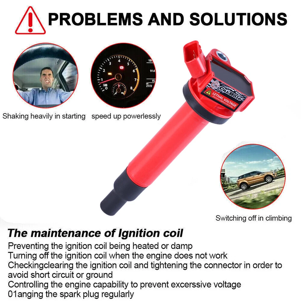 8X Ignition Coils Pack For Toyota 4Runner Lexus GX470 LX470 V8 4.7L UF230 UF493 - Image 3 of 4