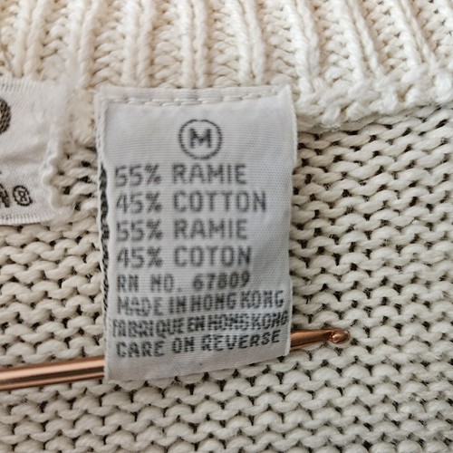 Maglione pullover FENN WRIGHT MANSON avorio taglia M cotone ecrù nautico - Foto 12 di 13