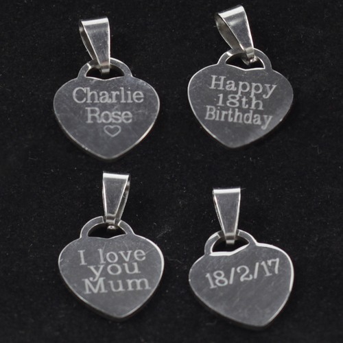 Dije Ovalado Corazón de Acero Inoxidable Personalizado Cualquier texto Grabado Grabado Gratis ambos lados - Imagen 18 de 18