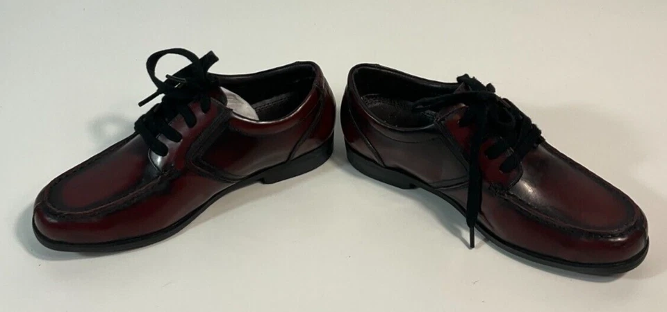 COLE HAAN Nike Air Pinch Con cordones Niños Vestido Escuela Zapatos Cuero Borgoña Talla 3 Foto 3 de 4