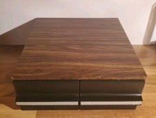 Vintage Cassette Storage Case Holds 24 Tapes Sturdy 2 Drawer Faux Wood Kemark