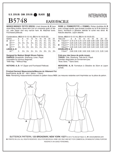 Butterick Easy SEWING PATTERN B5748 Retro 1960s Dresses,Misses & Petite - Picture 7 of 7