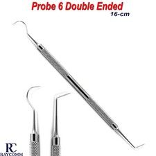 Dental Endo Hygienist Diagnostic Probe 6 D.Ended  Dentist Basic Hand Instruments