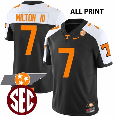 TennesseexVolunteers #7 JoeMiltonIii Football Jersey V2   All Print