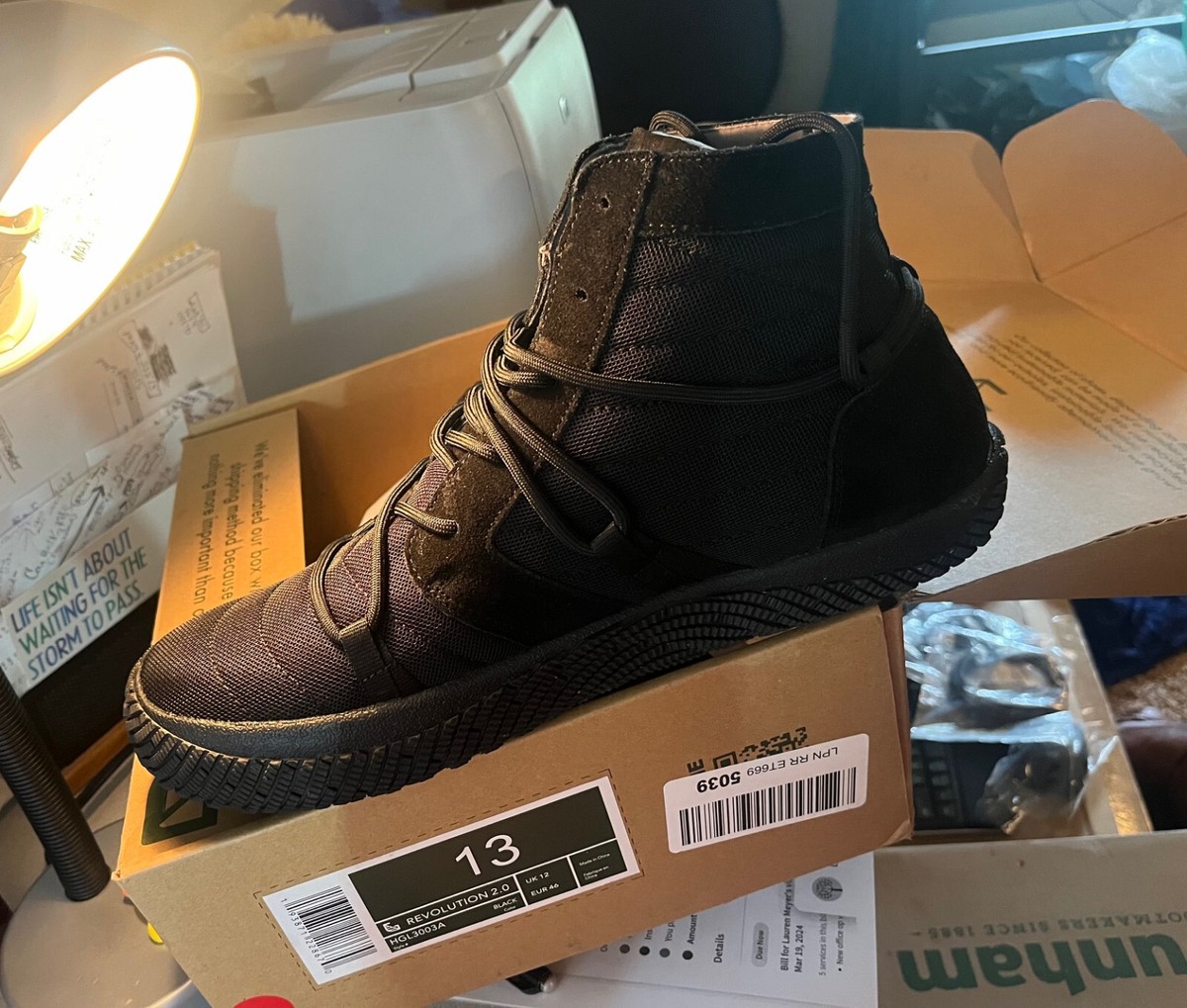 NIB $149 Hybrid Green Label Men's Revolution 2.0 High Top Sneakers Black Size 13 | eBay