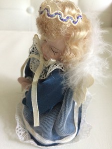porcelain praying angel doll
