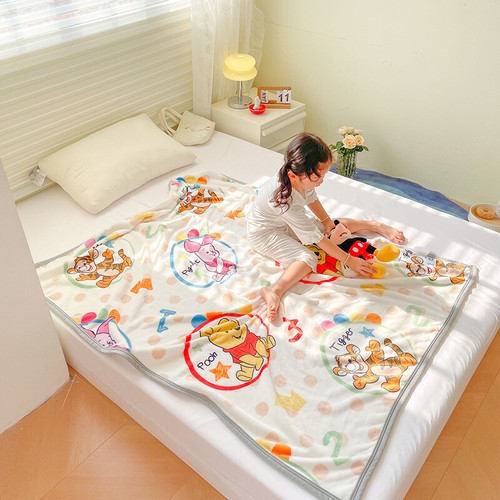Disney Throw Blanket Stitch Kid Thickened Milk Velvet Blanket Pooh Lunch Blanket - Picture 10 of 28