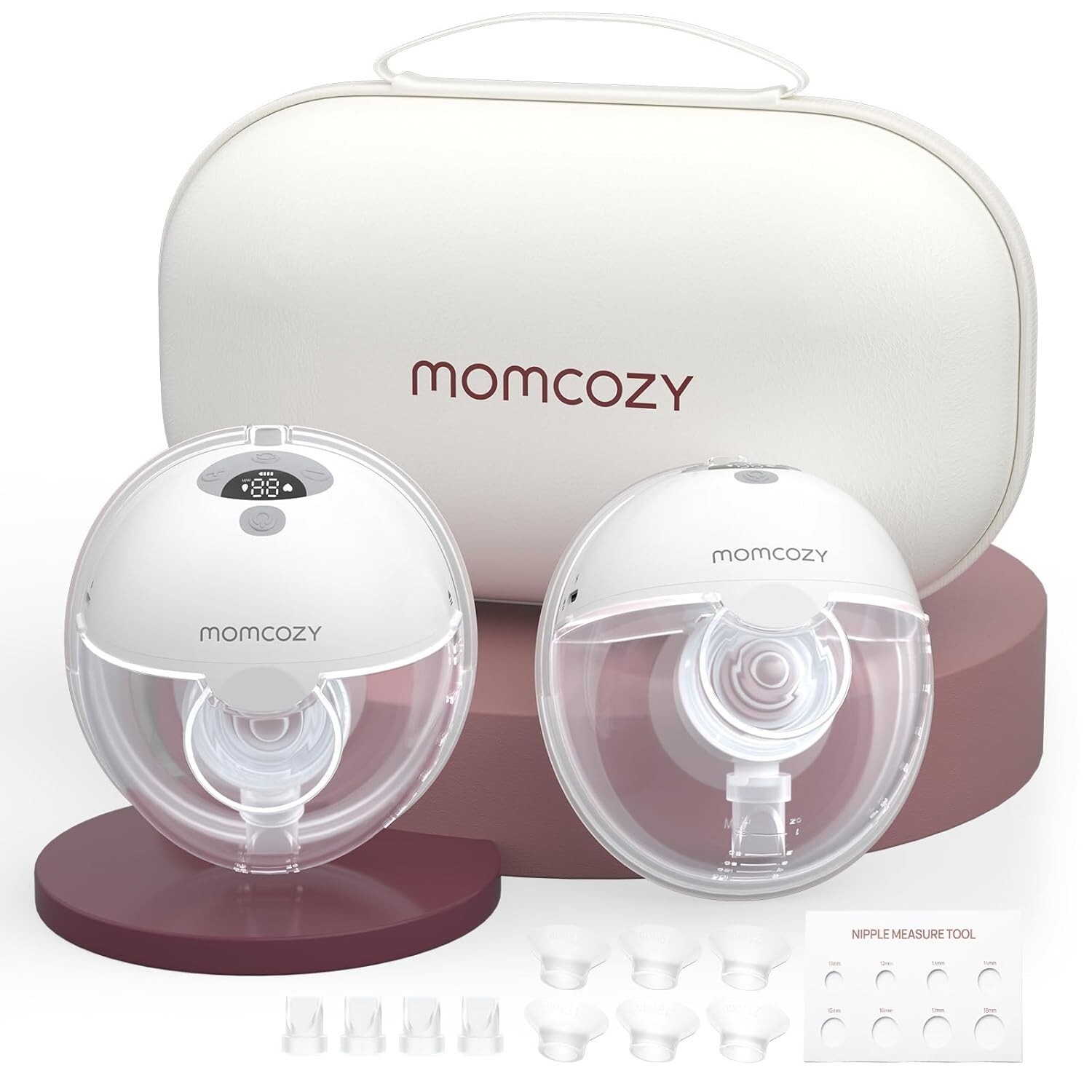 Momcozy M5 Hands-Free Wearable Breast Pump with Baby Mouth Design-image