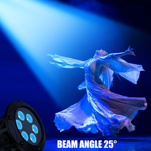 6LED Par Light DMX512 RGB BeamStage Light Party Discoteca DJ illuminazione impermeabile - Foto 6 di 16