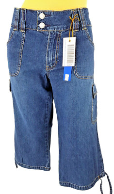 Old Navy Damen Cropped JEANS Denim SHORTS Ultra Low Waist - UK12 - EU40 - 49£