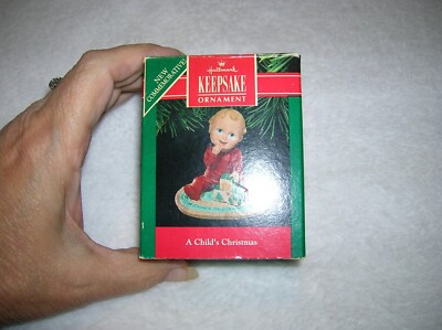HALLMARK ORNAMENTS - ''A CHILD'S CHRISTMAS'' - DATED 1991 - MIB!