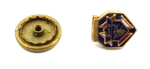 Rare Antique Knights of Columbus 14k Lapel Pin TFMM Enamel Skull Flip Up #E610 - Picture 7 of 7