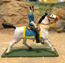 CUSTOM MADE MOUNTED FIGURE ON WALKING HORSE   SET  #C  54MM