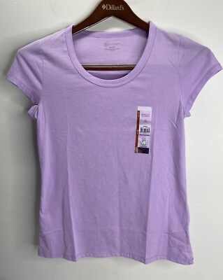 NEW, NO BOUNDARIES NOBO WOMENS SHORT SLEEVE T-SHIRT, Purple, SIZE M (7-9) NWT.