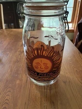 The Arizona Pistachio Company ARC 2-Liter Glass Mason Jar Wire Top Lid Canister