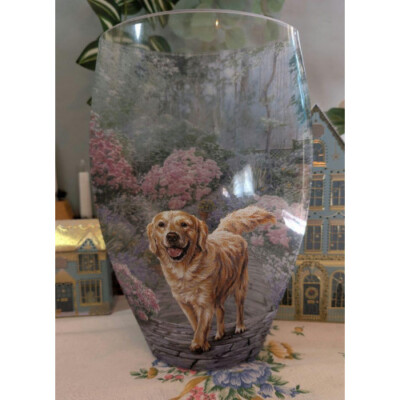 Danbury Mint Golden Retriever 3D Vase | eBay