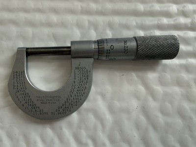 VINTAGE Starrett #230 0-1'' Outside Micrometer .0001''