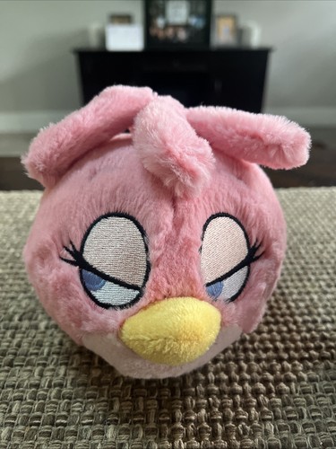 Angry Birds STELLA The Pink Bird Toy Plush Rovio Commonwealth Black Bomb 2012 - Picture 2 of 8