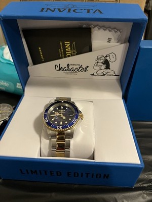 Invicta Limited Edition Popeye Disney Character Wristwatch Blue Gold Collectible