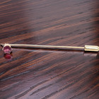 ANTIQUE ESTATE SOLID 10K GOLD RED STONE 2 5/8" STICK PIN #7867 — photo 1