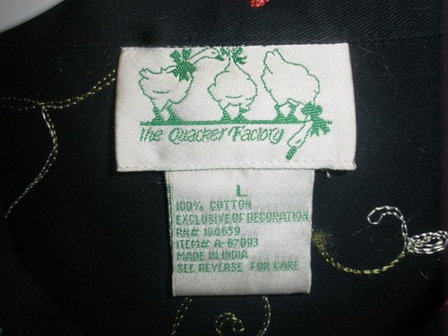 Women's Blazer L the Quacker Factory black w/floral design (T97) - Picture 3 of 3