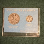 Silver Classics Coins - 1943 Walking Liberty 1/2 Dollar & 1943 Mercury Dime