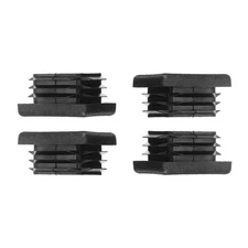 1-3/16 Inch Plastic Tubing End Caps, 4 Pcs Square Hole Plug Insert, Black
