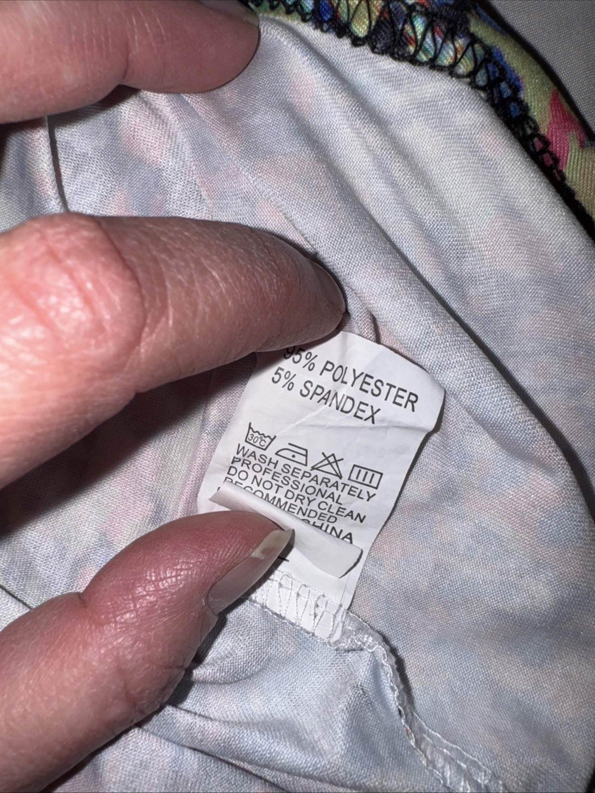 2XL Squared Neckline Multicolor Polyester Long Sl… - image 2