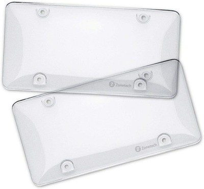 Zone Tech Transparente Nummernschildabdeckung   2er-Pack N