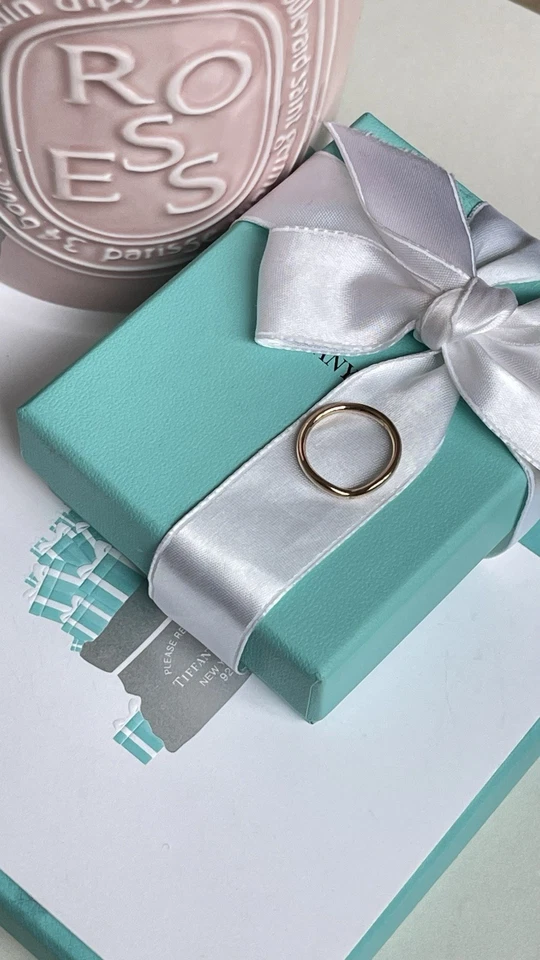 Anillo Tiffany & Co. Elsa Peretti en oro rosa 1 diamante talla 5 NUEVO $1075 Foto 2 de 4