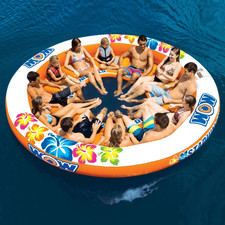 WOW Watersports Floating 12 Person Water Lounge Island - Stadium Islander with