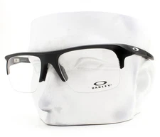 Oakley Half Rim Plazlink Eyeglasses OX8061-0156 Glasses Satin Black 56mm w/case