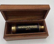 Brass Telescope with Wooden Box - Pocket Telescope