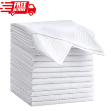 12 Pack Handkerchiefs for men, 100 Soft Cotton 16x16 Inch Men's Handkerchiefs