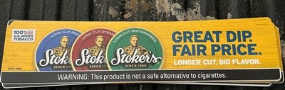 tobacco dip prices 2 Stoker's Tobacco Dip Can Promotional Door Clings - New, Man Cave