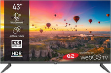 Televisione Da 43 Pollici, 4K UHD 3840 X 2160, Smart TV, HDR, Senza Cornice, Wif