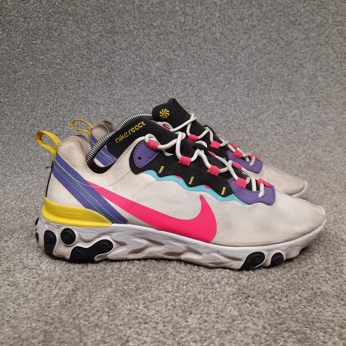 Nike React Element 55 Mens Size 9.5 Black Pink Running Shoes Athletic Sneakers Amazon.com | NIKE Men main image 2